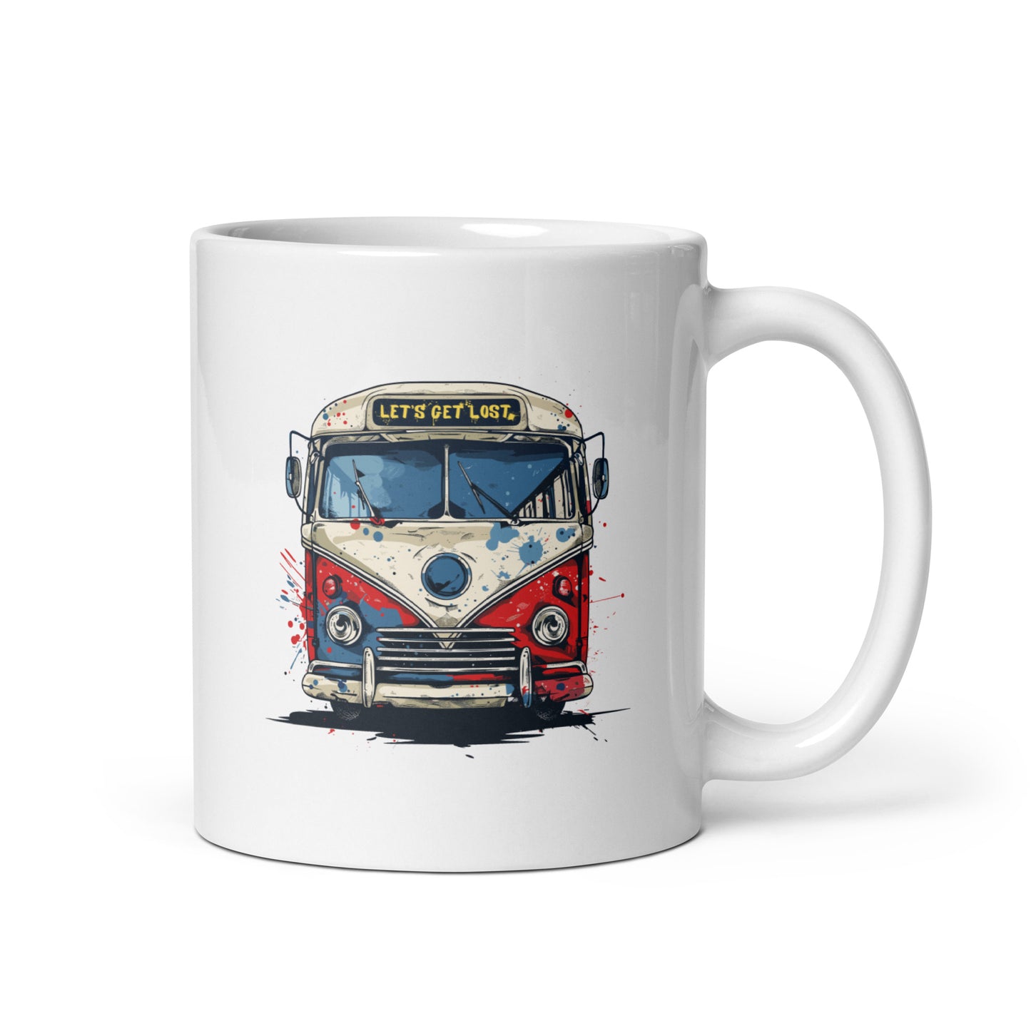 mug, Adventure,Travel Enthusiast, Urban Adventure, Free-spirited, Quirky Travel, camping, retro, vintage, van