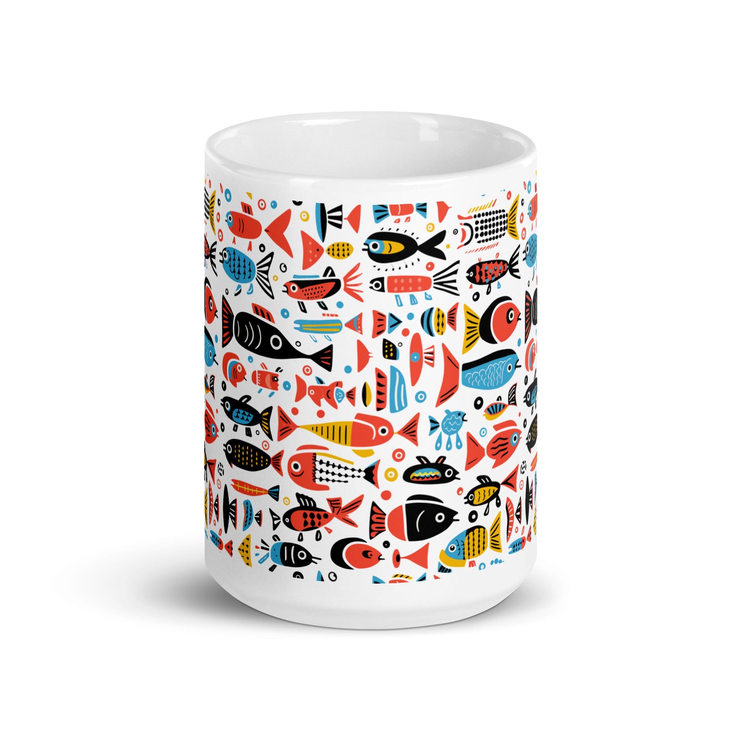 ColorSplash Shoal - White glossy mug