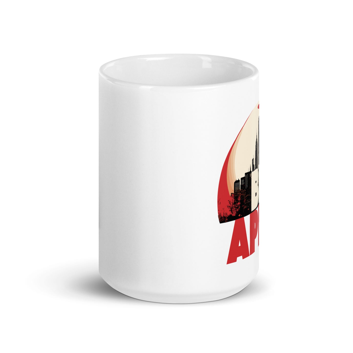 White glossy mug