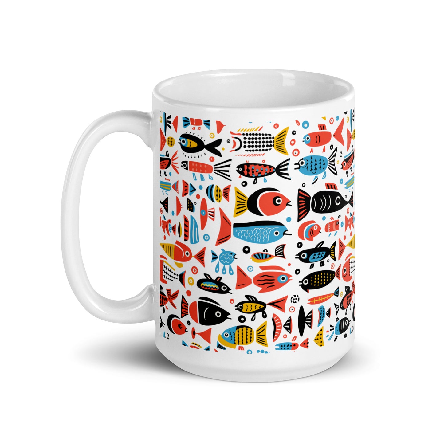 ColorSplash Shoal - White glossy mug