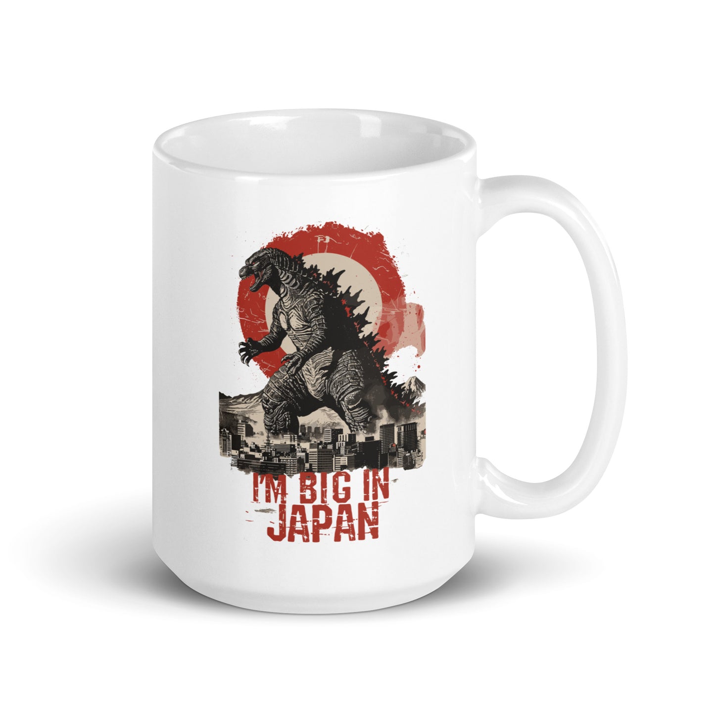 I'm Big in Japan - vintage illustration - White glossy mug