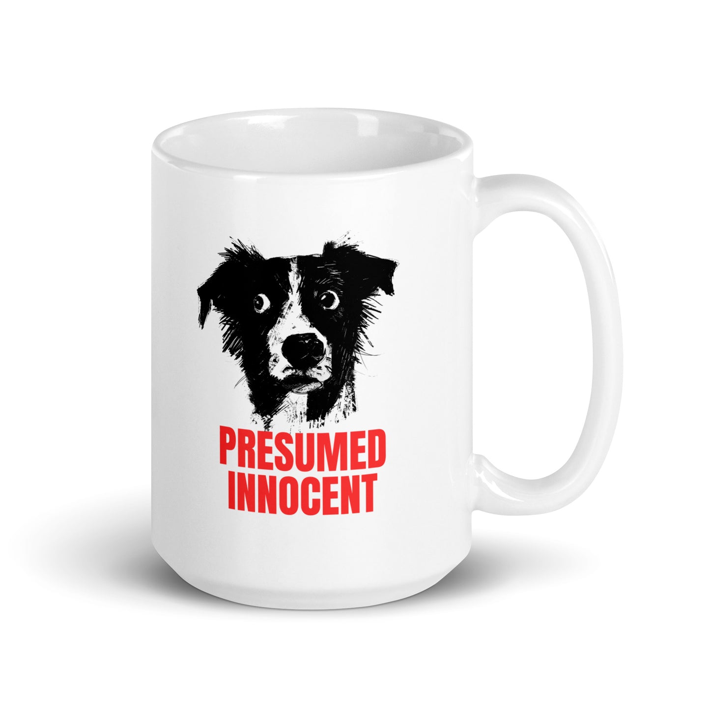 Presumed Innocent Mug | Funny Dog - White glossy mug