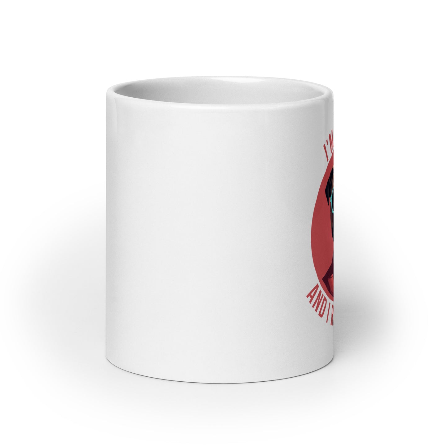 Snobbish Pug - White glossy mug