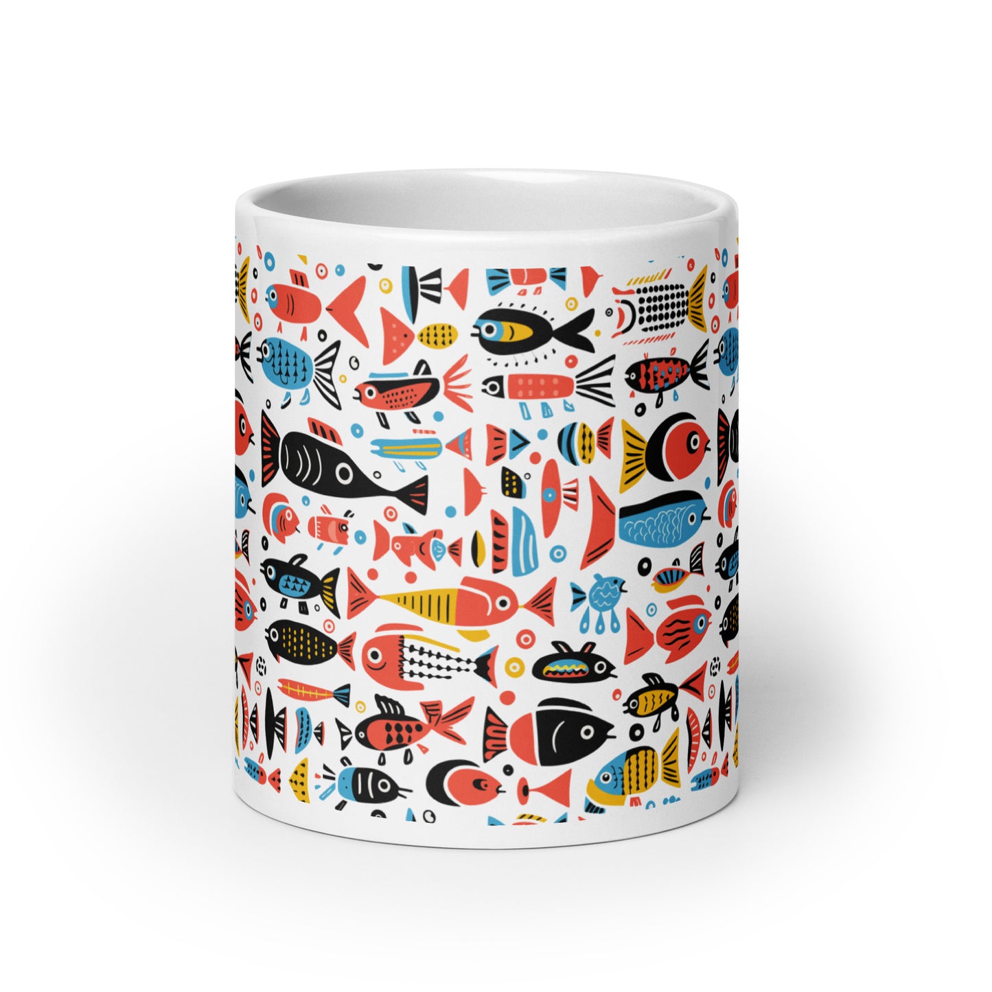 ColorSplash Shoal - White glossy mug