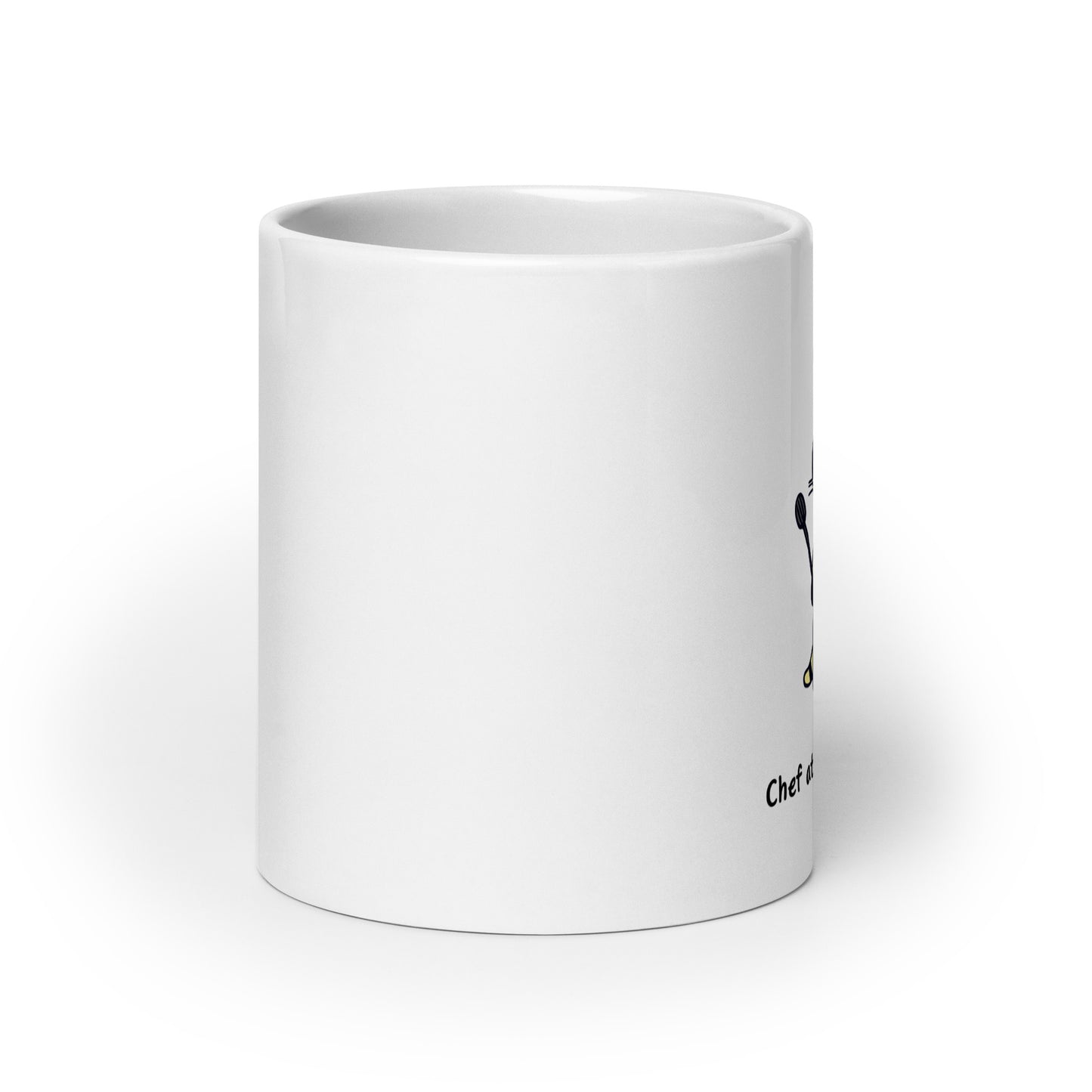 White glossy mug