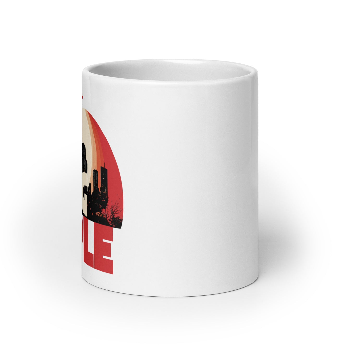 White glossy mug