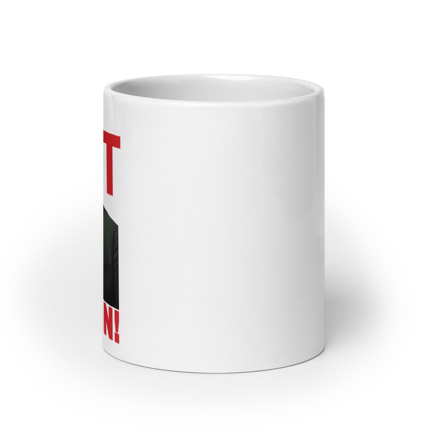 White glossy mug