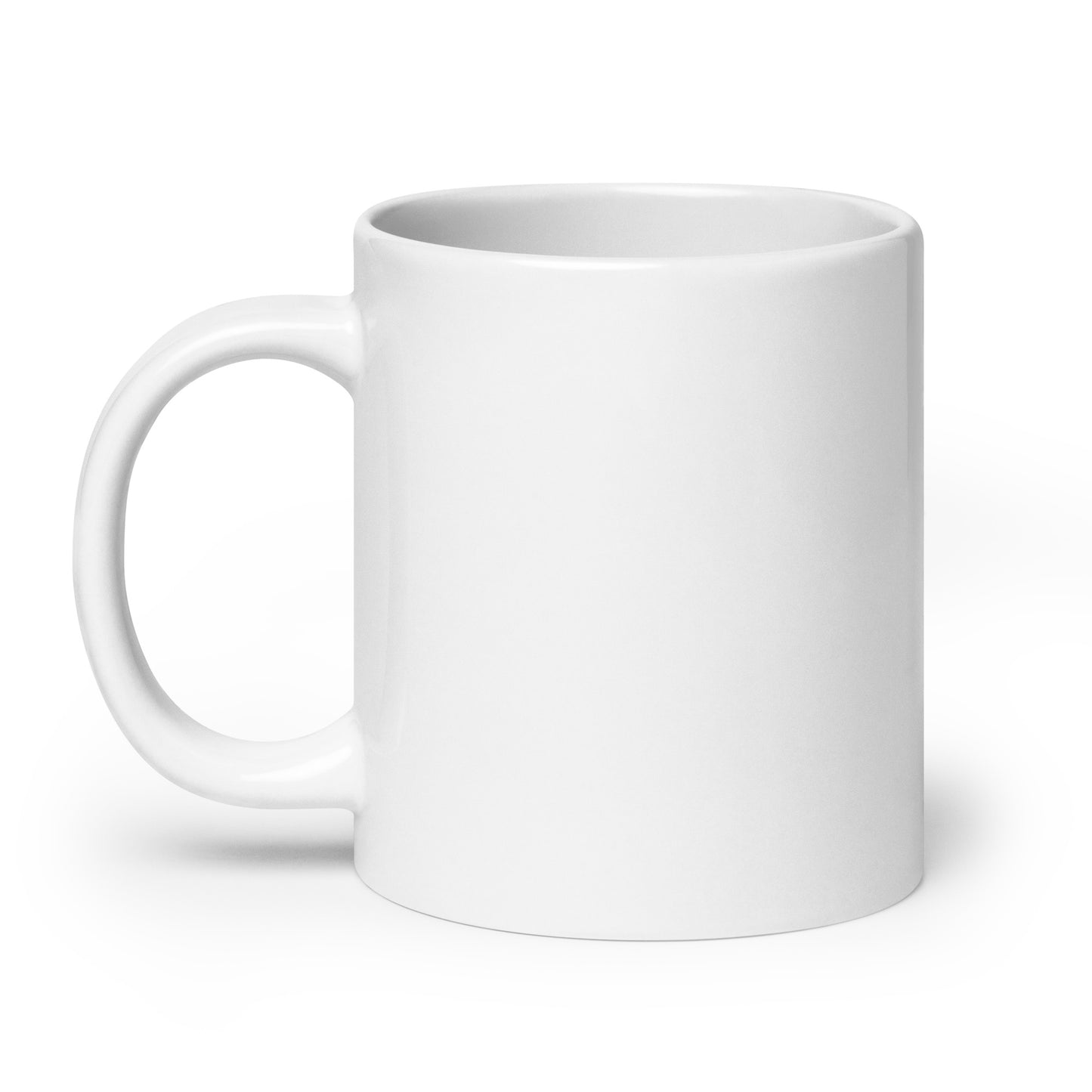 Relaxed Mouse - White glossy mug