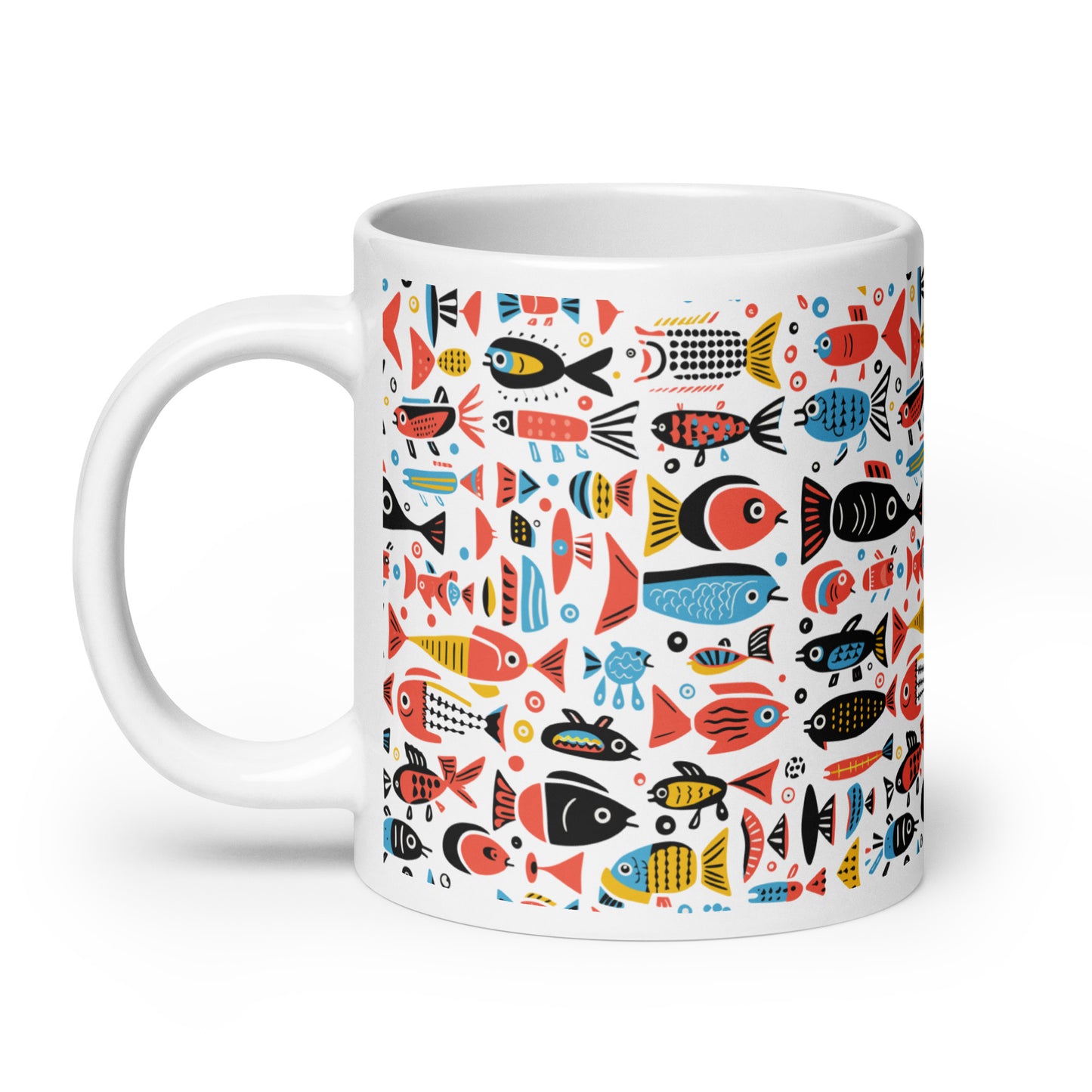 ColorSplash Shoal - White glossy mug