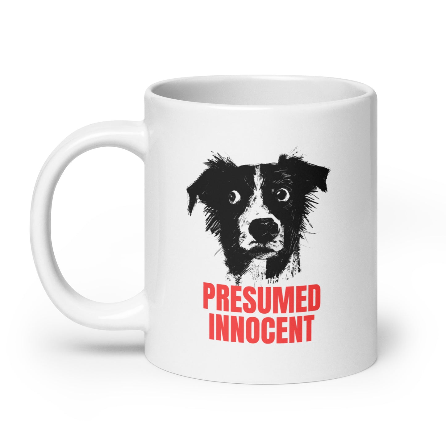 Presumed Innocent Mug | Funny Dog - White glossy mug