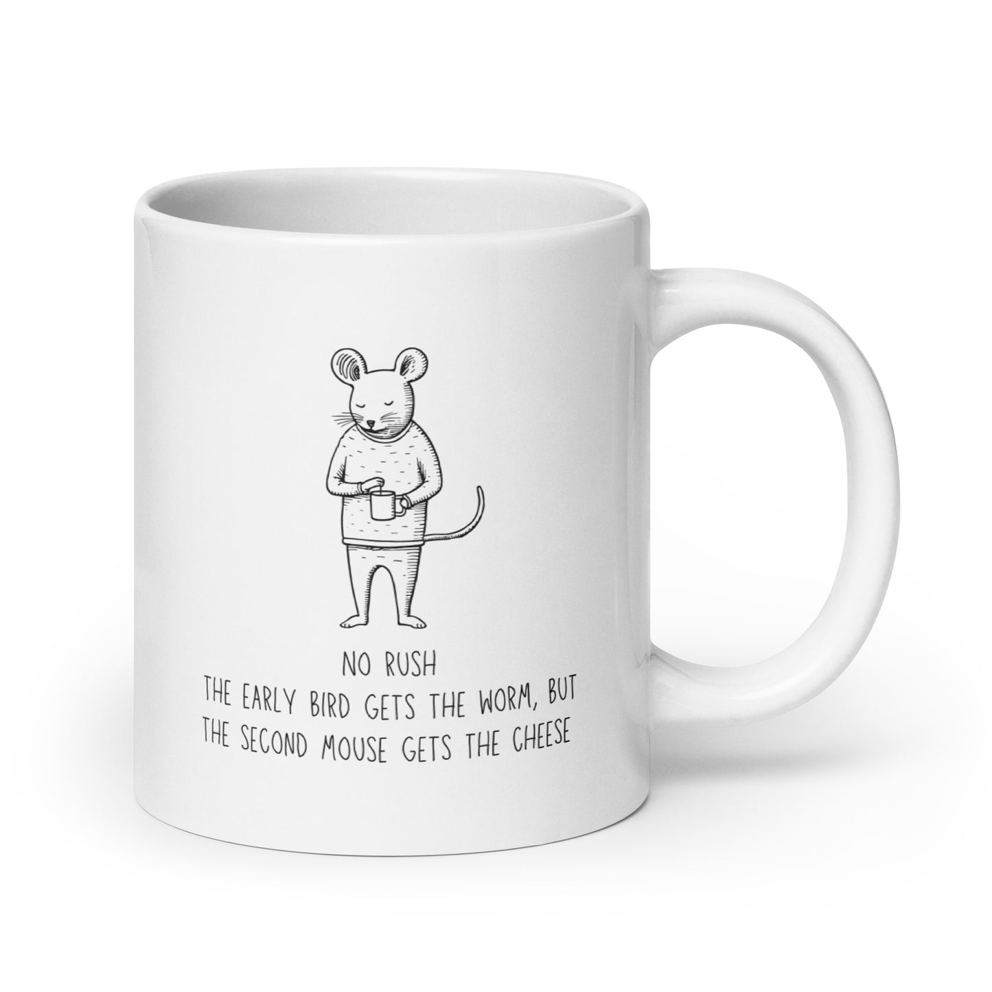 relaxed Mouse  Chill Tee, Coffee Lover , Hilarious Quote, Funny Illustration, funny mug