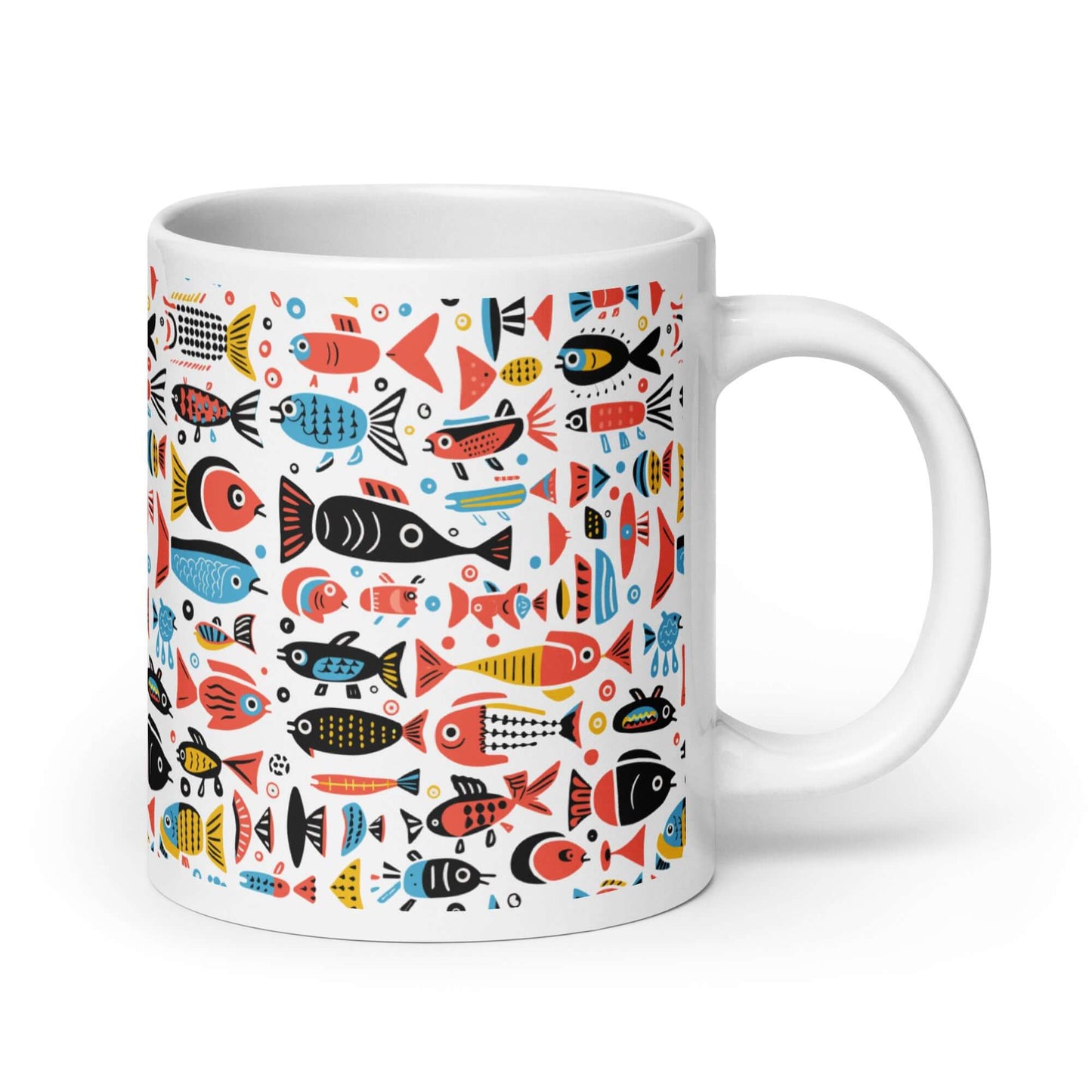 ColorSplash Shoal - White glossy mug