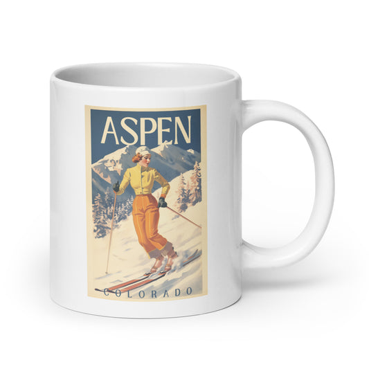 Ski Resort Vintage Mug,Perfect for Skiing Enthusiasts,Unique Gift for Winter Sports Lovers,Retro Ski Design