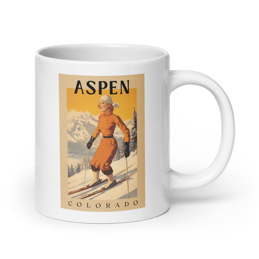 Ski Resort Vintage Mug,Perfect for Skiing Enthusiasts,Unique Gift for Winter Sports Lovers,Retro Ski Design