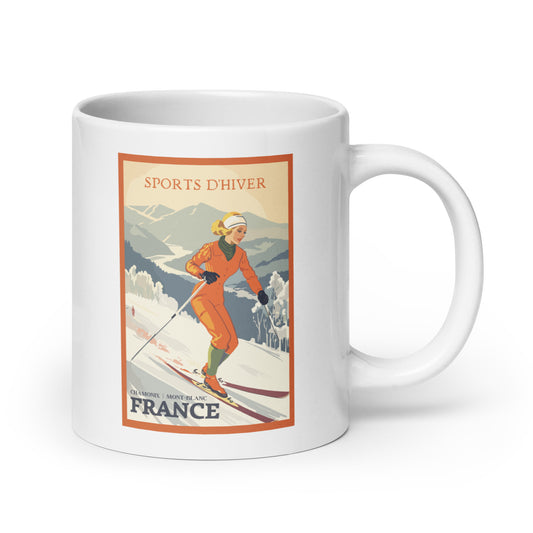 Ski Resort Vintage Mug,Perfect for Skiing Enthusiasts,Unique Gift for Winter Sports Lovers,Retro Ski Design