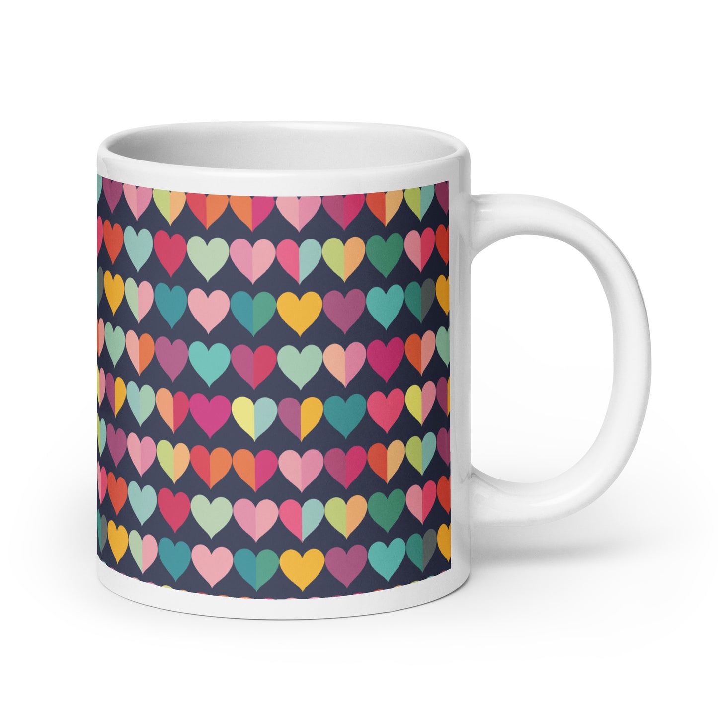 pop art hearts - mug - Hearts Pattern - valentines day-mom gift -gift idea 