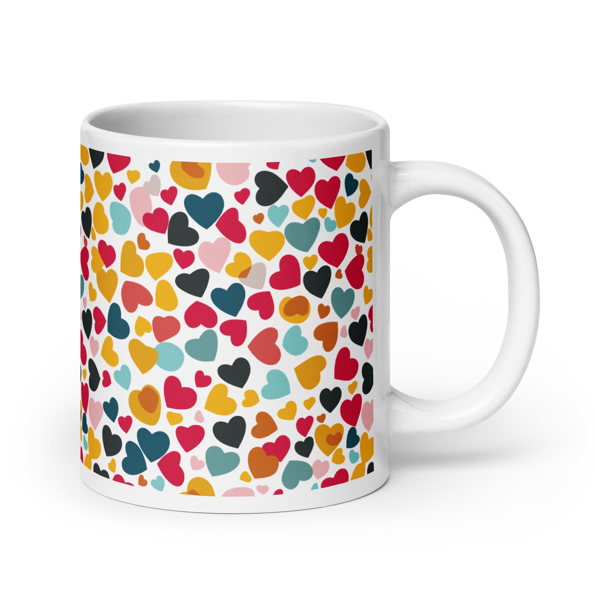 Heart Petals - mug - Hearts Pattern - valentines day-mom gift -gift idea 