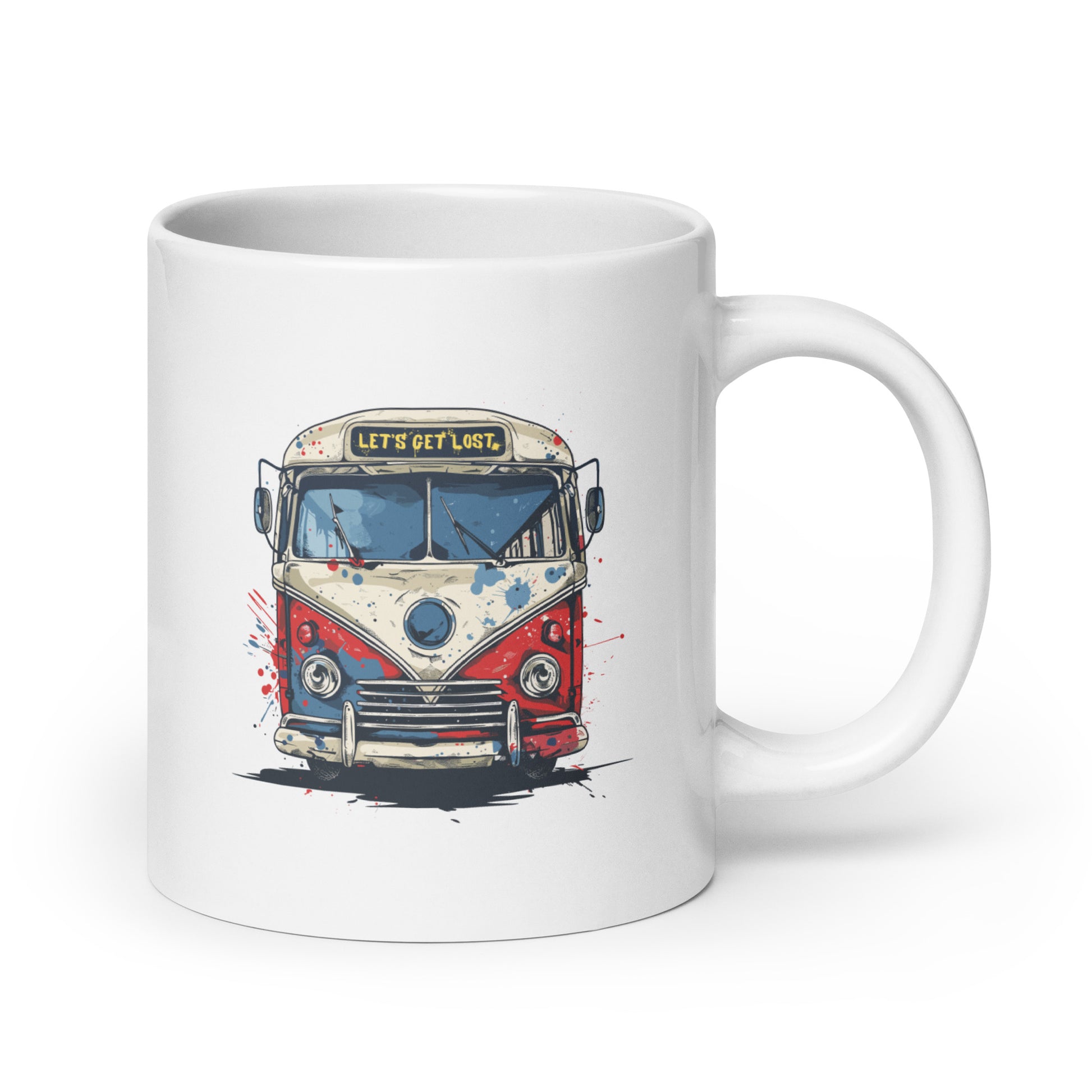 mug, Adventure,Travel Enthusiast, Urban Adventure, Free-spirited, Quirky Travel, camping, retro, vintage, van